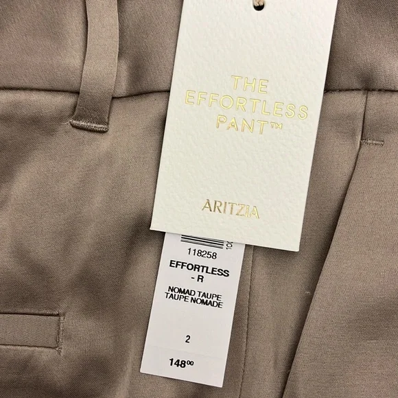 Aritzia color Nomad Taupe The Effortless Pant™ Satin